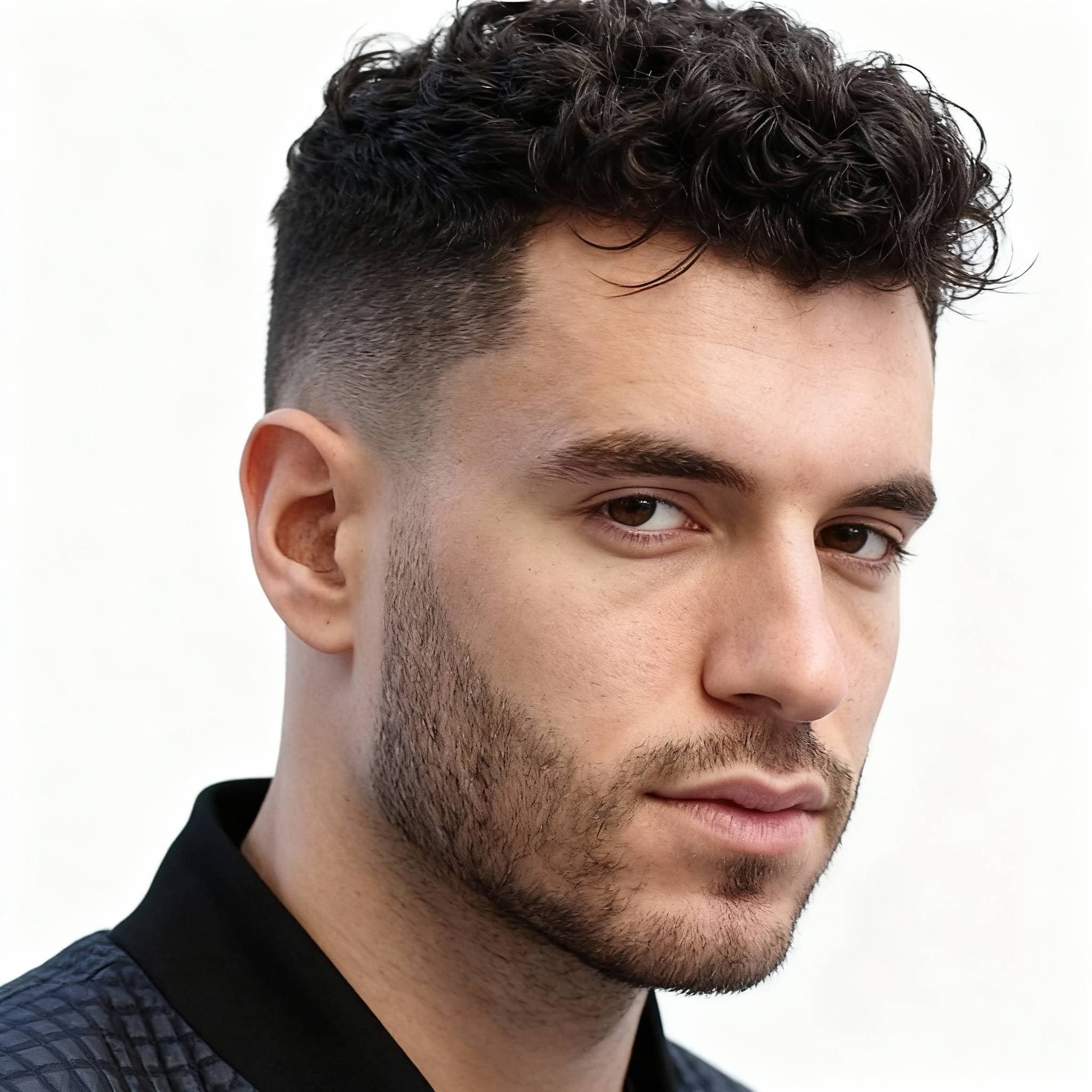 Curly Taper Fade