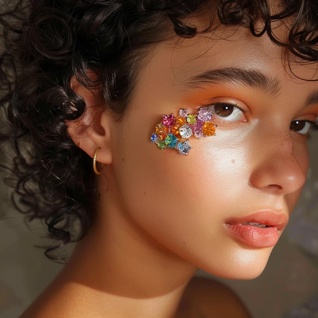 Cheek Cluster Gem Studs