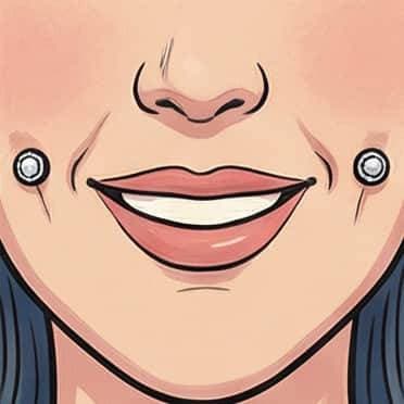 Cheek Dimple Stud Pair