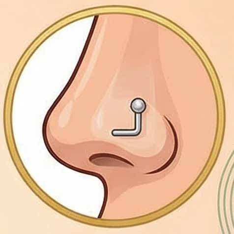 L-Shape Nose Pin