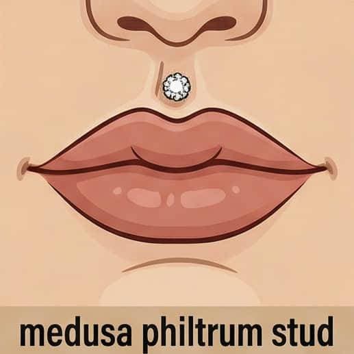 Stud philtrum Méduse
