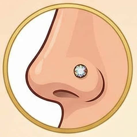 Nostril Gemstone Stud