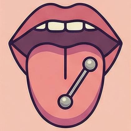 Off-Center Tongue Barbell