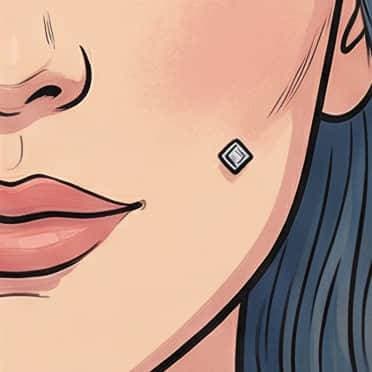Single Cheek Micro Stud