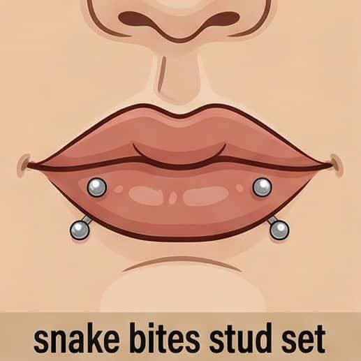 Snake Bites Stud Set