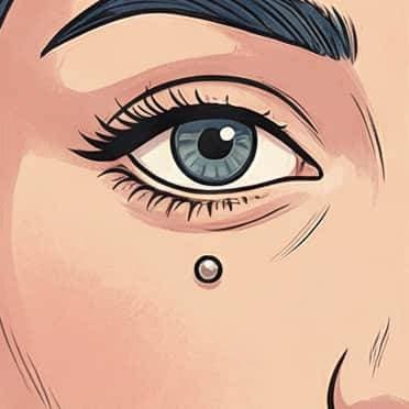 Micro stud sous l'œil