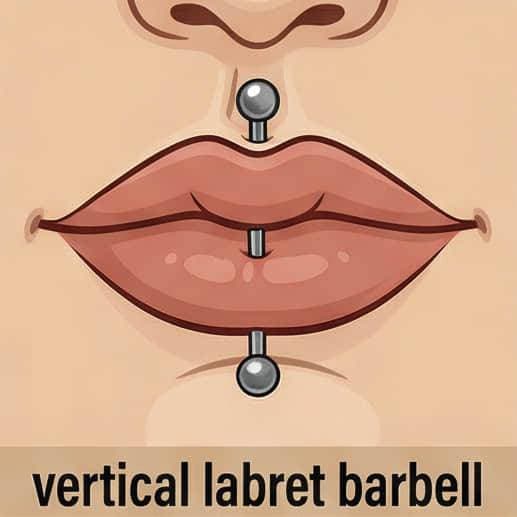 Vertical Labret Barbell