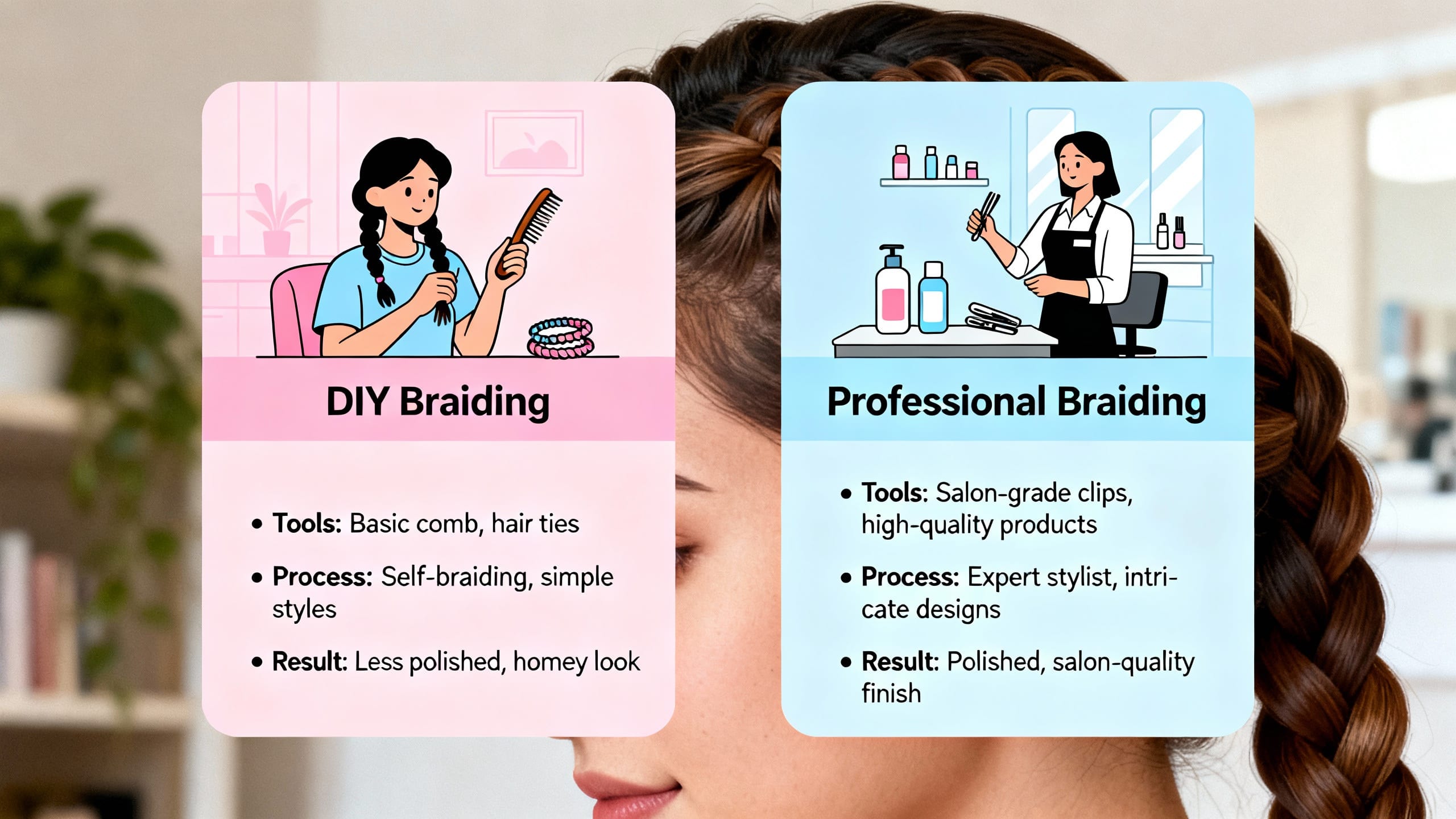 DIY vs professional braiding