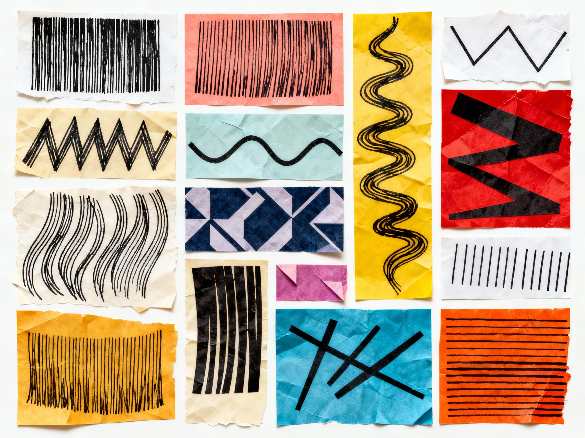 collage of diverse haircut line designs