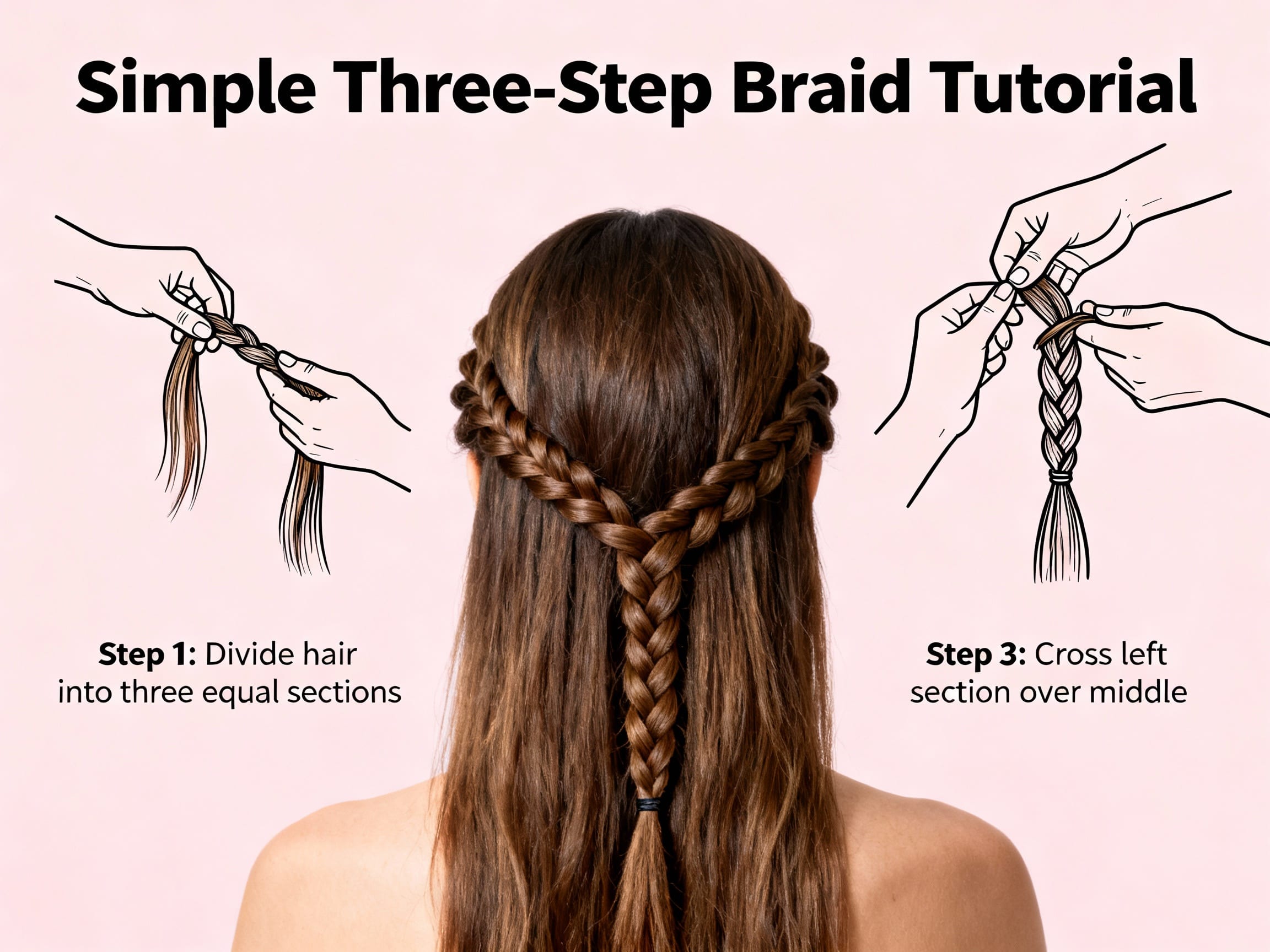 simple three-step braid tutorial