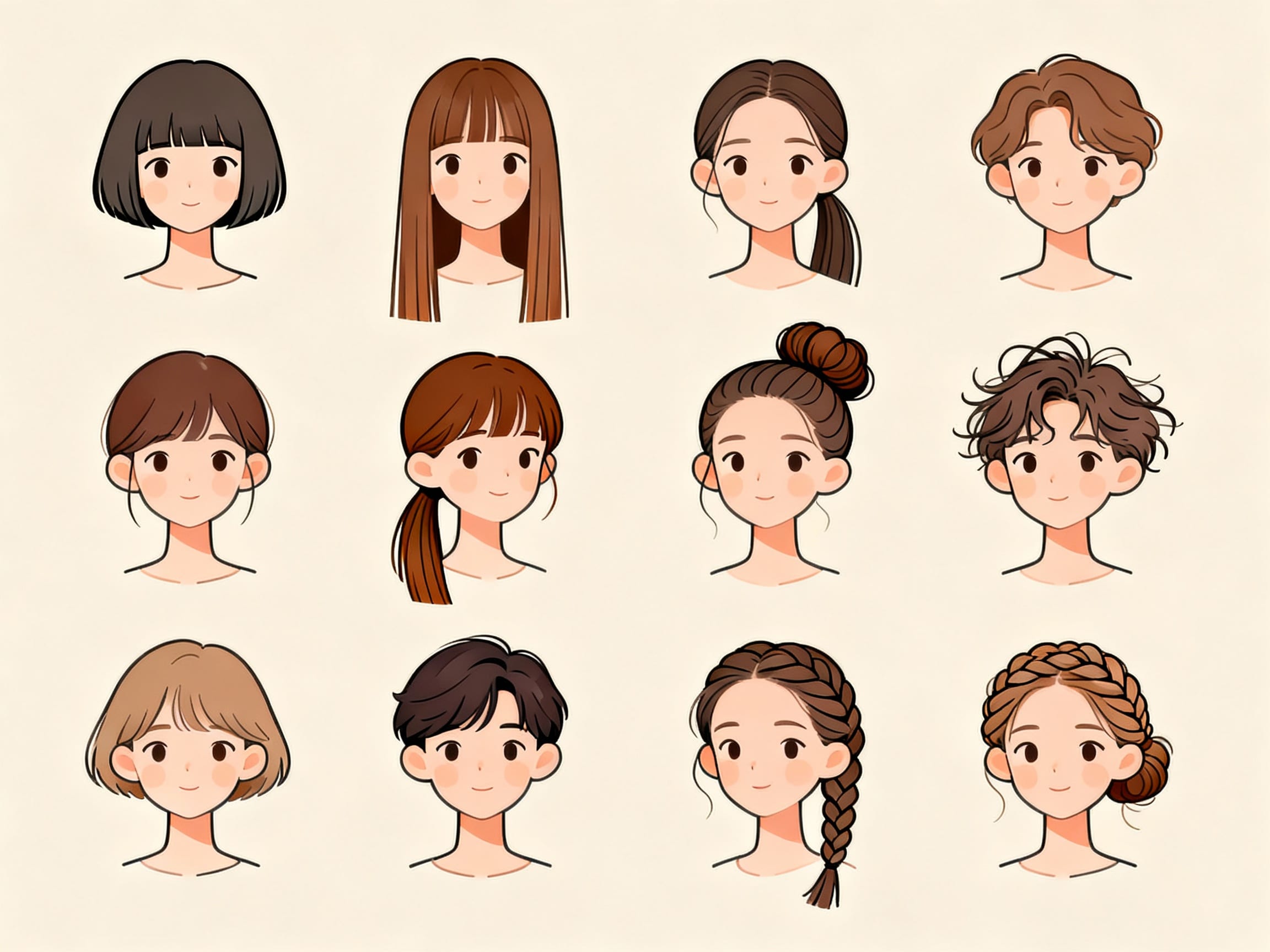 diverse simple hairstyles