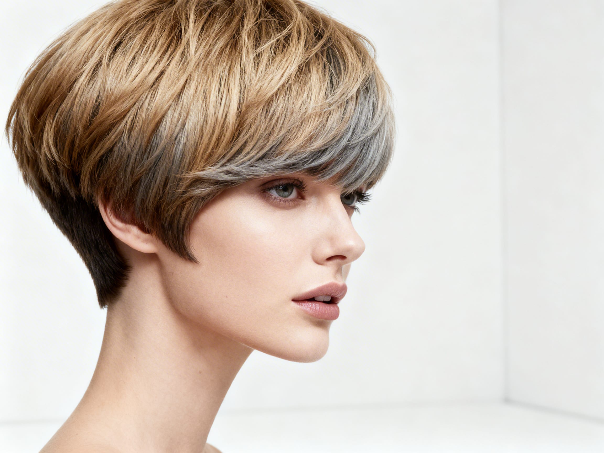 chic pixie cut on thick hair