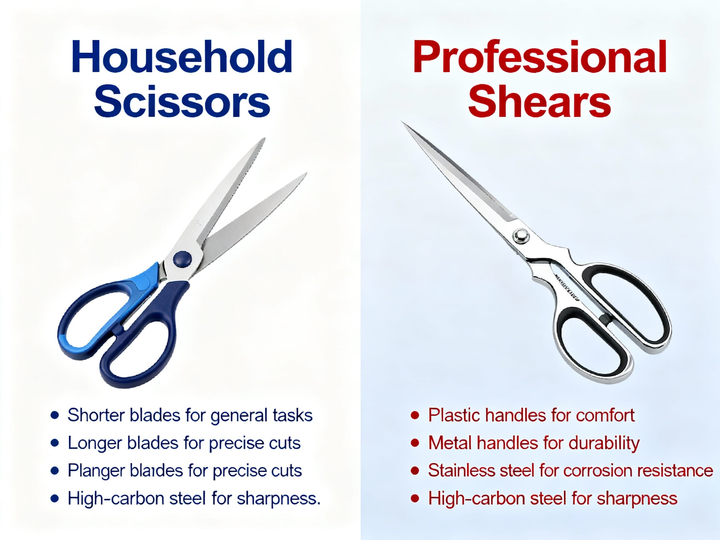 household scissors vs professional shears